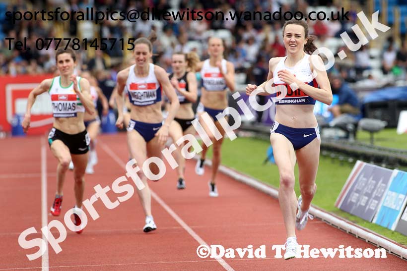 Womens 1500 metres, British Championships, Birmingham. Photo: David T. Hewitson/Sports for All Pics